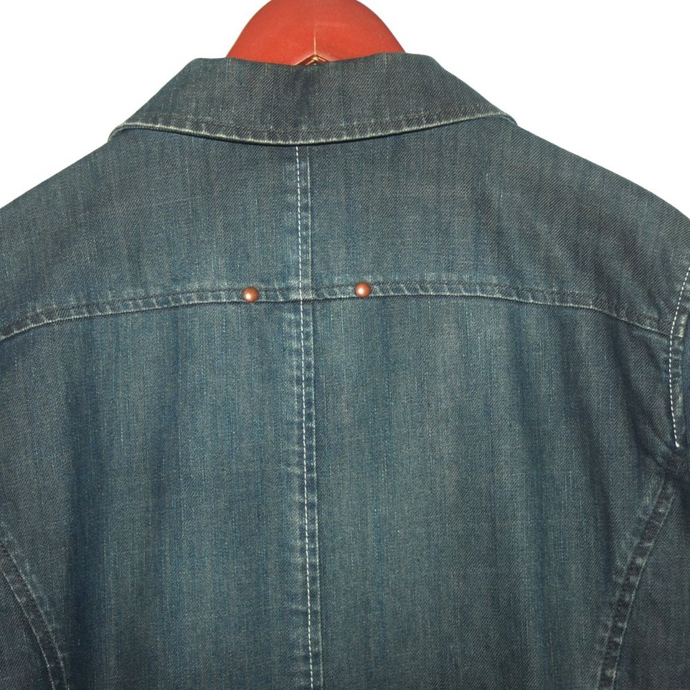 Indian Terrain 100% Cotton Vintage Jean Men's Jacket Coat Size Large - Picture 8 of 11